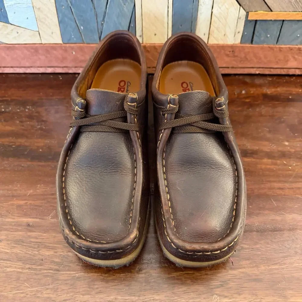 Clarks Wallabee Men’s Beeswax‎ Leather Moccasin Shoes - Size 7M